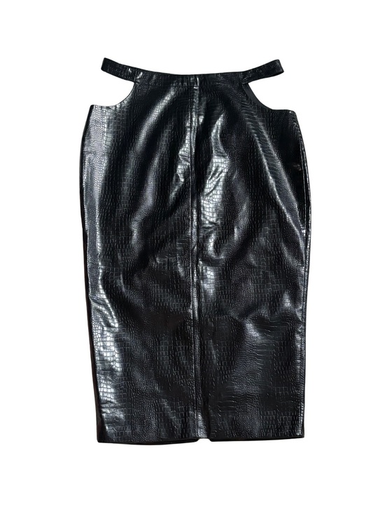 Nasty Gal Dresses & Skirts - Nasty Gal Faux Croc Leather Pencil Skirt in Black